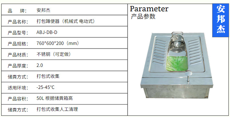 工地打包蹲便器，安邦杰科技13488864016